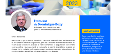 Page de garde du document spécifiant la répartitions financières pour l'année 2023