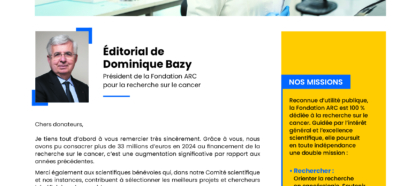 Page de garde du document de présentation de la répartitions des financements en 2024