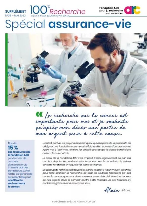 Journal 100% Recherche N35 Spécial Assurance Vie Fondation Arc