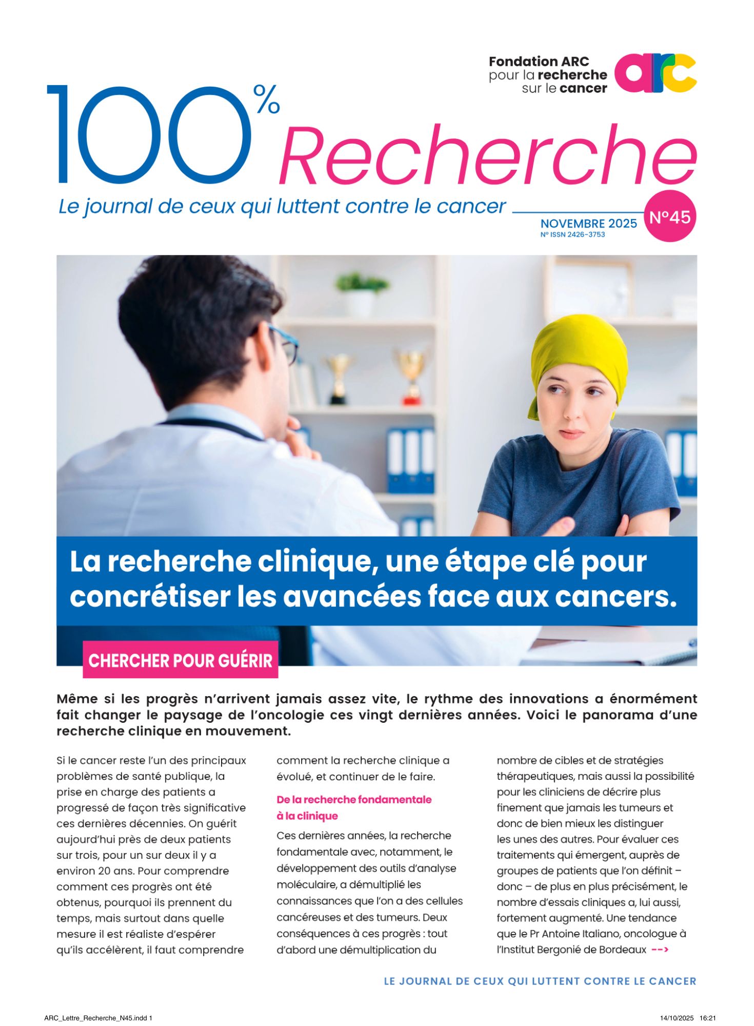 Couverture Journal 100% Recherche N45